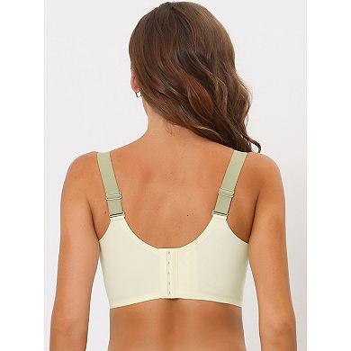 2packs Women's Wide Straps High Back Padded Lace Push Up Full Coverage Bralette