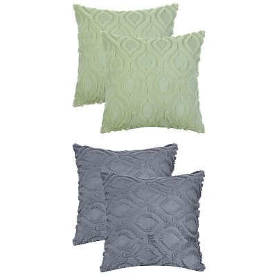 4pcs 20 X 20 Shaggy Plush Throw Pillow Covers Couch Pillowcase For Home