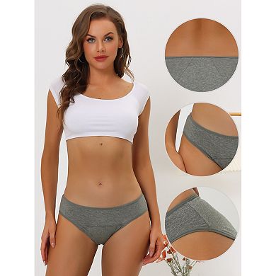 5 Packs Women's Underwear Mid Waisted Hipster Panties, Available In Plus Size