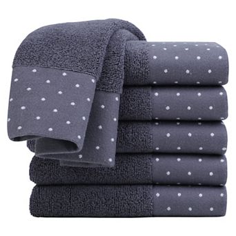 6 pc Cotton Soft Hand Towel Set 14" X 30"for Bathroom