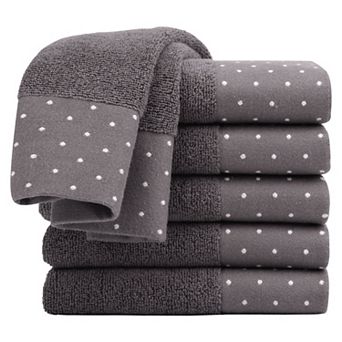 6 pc Cotton Soft Hand Towel Set 14" X 30"for Bathroom