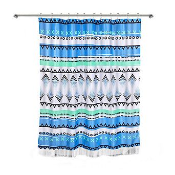 72x72" Bathroom Shower Curtain With Hooks