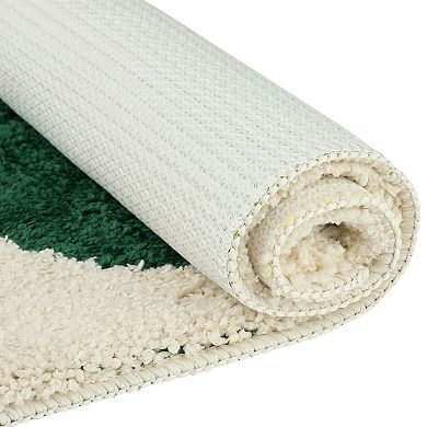 Soft Plush Non Slip Bathroom Mat Quick Dry Reversible Microfiber Bath Rugs Flower