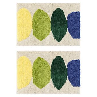 Soft Plush Non Slip Bathroom Mat Quick Dry Reversible Microfiber Bath Rugs Flower