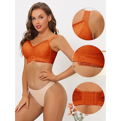 2packs Women's Lace Minimizer Bralette U Back Full Coverage Wireless Everyday Bras