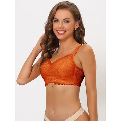 2packs Women's Lace Minimizer Bralette U Back Full Coverage Wireless Everyday Bras
