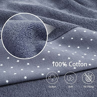 Bath Towel Set, 100% Cotton Soft 600 Gsm Absorbent 4 Pcs