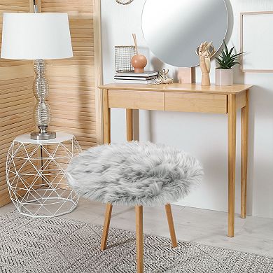 Faux Sheepskin Puffy Plush Area Soft Warm For Office Home Bedroom Floor Mats, 2 X 2 Feet