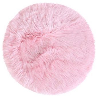 Faux Sheepskin Puffy Plush Area Soft Warm For Office Home Bedroom Floor Mats, 2 X 2 Feet