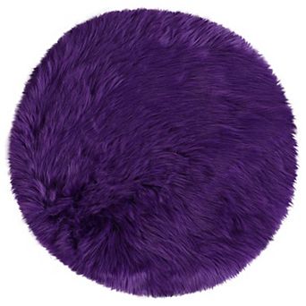 Faux Sheepskin Puffy Plush Area Soft Warm For Office Home Bedroom Floor Mats, 2 X 2 Feet
