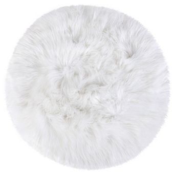 Faux Sheepskin Puffy Plush Area Soft Warm For Office Home Bedroom Floor Mats, 2 X 2 Feet