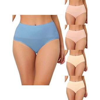 5packs Underwear For Women High Waist Shaping Tummy Control Panties Breathable Brief