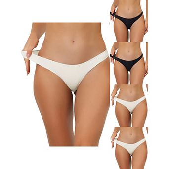 5 Packs Underwear For Women Low-waisted Contract Color Bikini Sporty Sweat-absorbing Thongs
