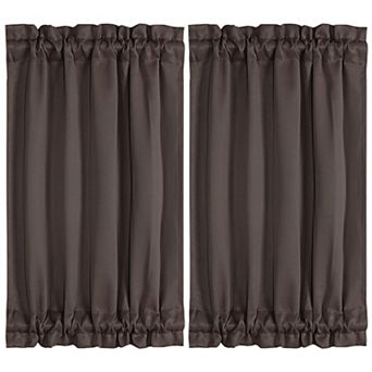 2 pc Blackout Curtains Sliding Door Panel Darkening Drapes
