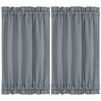2 pc Blackout Curtains Sliding Door Panel Darkening Drapes