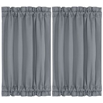 2 pc Blackout Curtains Sliding Door Panel Darkening Drapes