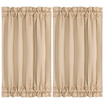 2 pc Blackout Curtains Sliding Door Panel Darkening Drapes