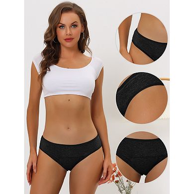 5 Packs Women's Underwear Mid-waisted Hipster Panties, Available In Plus Size