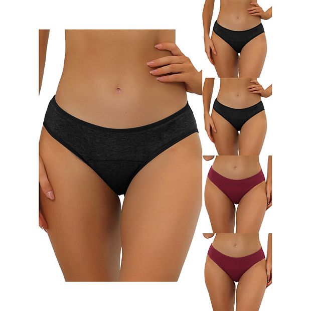 Women's Comfy Mid Rise Cotton Underwear - Seamless & Breathable Briefs (M/L/XL, Pack Of 1)