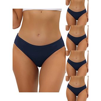 5 Packs Women's Underwear Mid-waisted Hipster Panties, Available In Plus Size