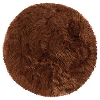 Faux Sheepskin Puffy Plush Area Soft Warm For Office Home Bedroom Floor Mats, 3 X 3 Feet