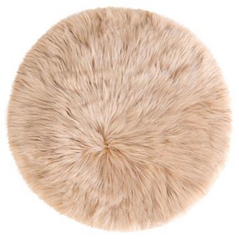 Faux Sheepskin Puffy Plush Area Soft Warm For Office Home Bedroom Floor Mats, 3 X 3 Feet
