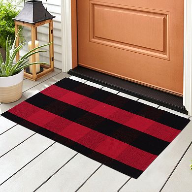 Cotton Classic Pattern High Density Woven Floor Mats , 28" X 18"
