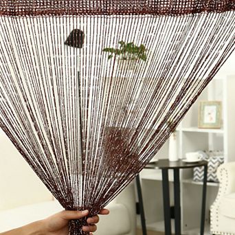 String Curtain Fringe Panel Thread Strip Backdrop Bedroom Door Window Divider For Wedding