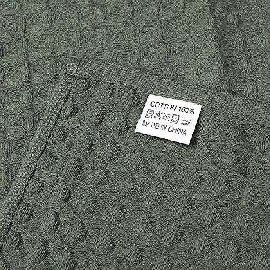 4 Pack Cotton Soft Absorbent Hand Towels, Waffle Weave Towel Sets for Bathroom, Kitchen 14" x 32"