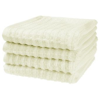 4 Pack Cotton Soft Absorbent Hand Towels, Waffle Weave Towel Sets for Bathroom, Kitchen 14" x 32"