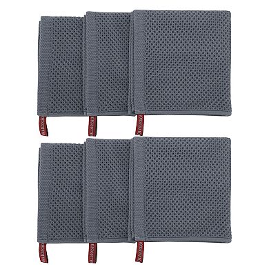 Kitchen Dish Cloths, 6 Pack Waffle Weave Dish Towels For Drying Dishes Quick Drying Kitchen Towels