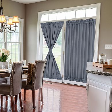 Elegant Blackout Curtain Rod Sliding Door Darkening Drapes