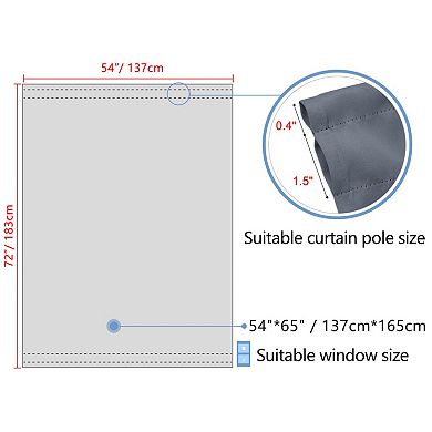 Elegant Blackout Curtain Rod Sliding Door Darkening Drapes