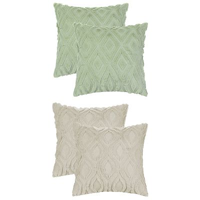 4pcs Shaggy Plush Throw Pillow Covers Couch Pillowcase For