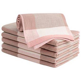 100% Cotton Terry Kitchen Towels, Big Buffalo Check, 6 Pack Soft Absorbent Quick Dry Dish Towels