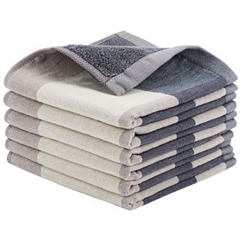 Kitchen Dish Cloths Set Of 6, Drying Cloths For Home Cooking, Big Buffalo Check