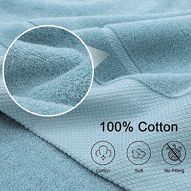 100% Combed Cotton 8 Piece Towel Set Soft 600 Gsm Luxury Absorbent For Bathroom Shower Towel