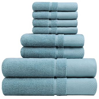 100% Combed Cotton 8 pc Towel Set Soft 600 Gsm Luxury Absorbent For Bathroom Shower Towel