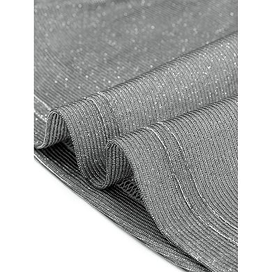 Women's Plus Size Metallic Sparkly Pants High Waist Wide Leg Pants Palazzo Trousers