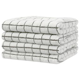 Checkered Bathroom Hand Towels, Soft Absorbent Quick Drying Towel Sets 4 Pack