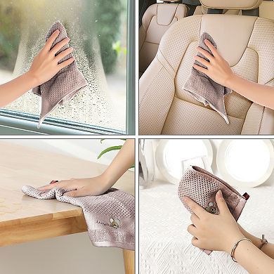 6pcs Cotton Cleaning Cloth Kitchen Towels for Dish Washing Drying Rags 12 x 12 Inch