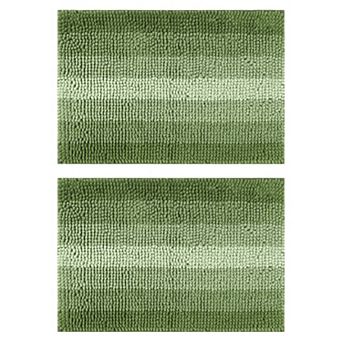 Striped Non-slip Plush Shaggy Bath Carpet Bath Mats For Bathroom Floor