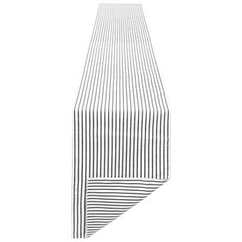 100% Cotton Table Runner Reversible Home Decor Black And White 14"x72"