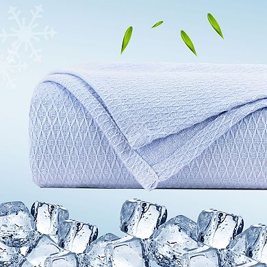 Cooling Blanket All Seasons Breathable for Hot Sleepers, Soft and Lightweight for Bed