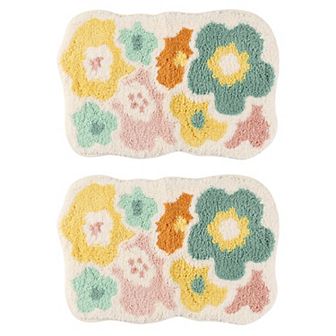 Soft Plush Quick Dry Non Slip Extra Thick Microfiber Bathroom Rugs Bath Mats
