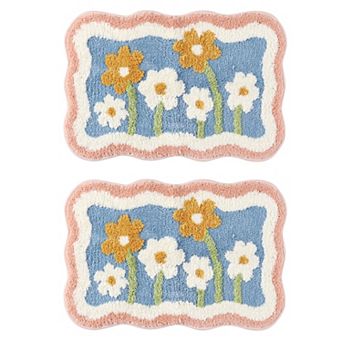 Soft Plush Quick Dry Non Slip Extra Thick Microfiber Bathroom Rugs Bath Mats