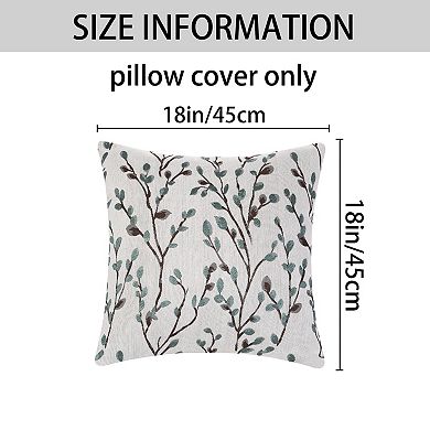 4pcs Square Throw Pillow Cover Floral Pattern For Outdoor Indoor 12" X 20", 18" X 18"