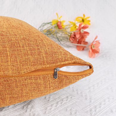 4pcs Linen Solid Contemporary Indoor Outdoor Decorative Throw Pillow Cover