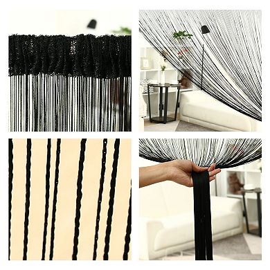 String Curtain Fringe Panel Thread Strips Backdrop Bedroom Door Window Divider