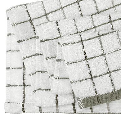 2 Pcs Checkered Bathroom Hand Towels, Soft Absorbent Quick Drying Towel Sets 14" x 28"